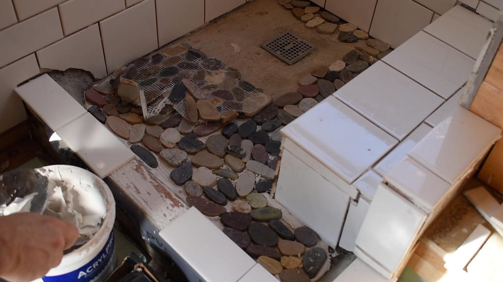 How to Build a Stunning Tiled Skoolie Shower with a Mortar Shower Pan