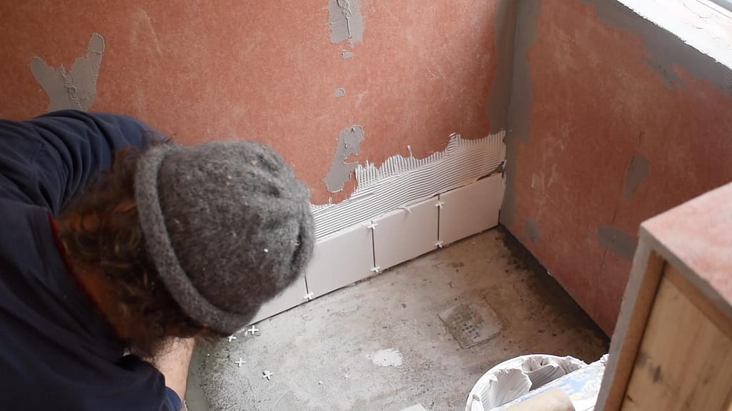 How to Build a Stunning Tiled Skoolie Shower with a Mortar Shower Pan